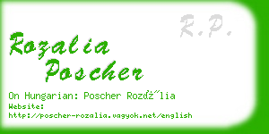 rozalia poscher business card